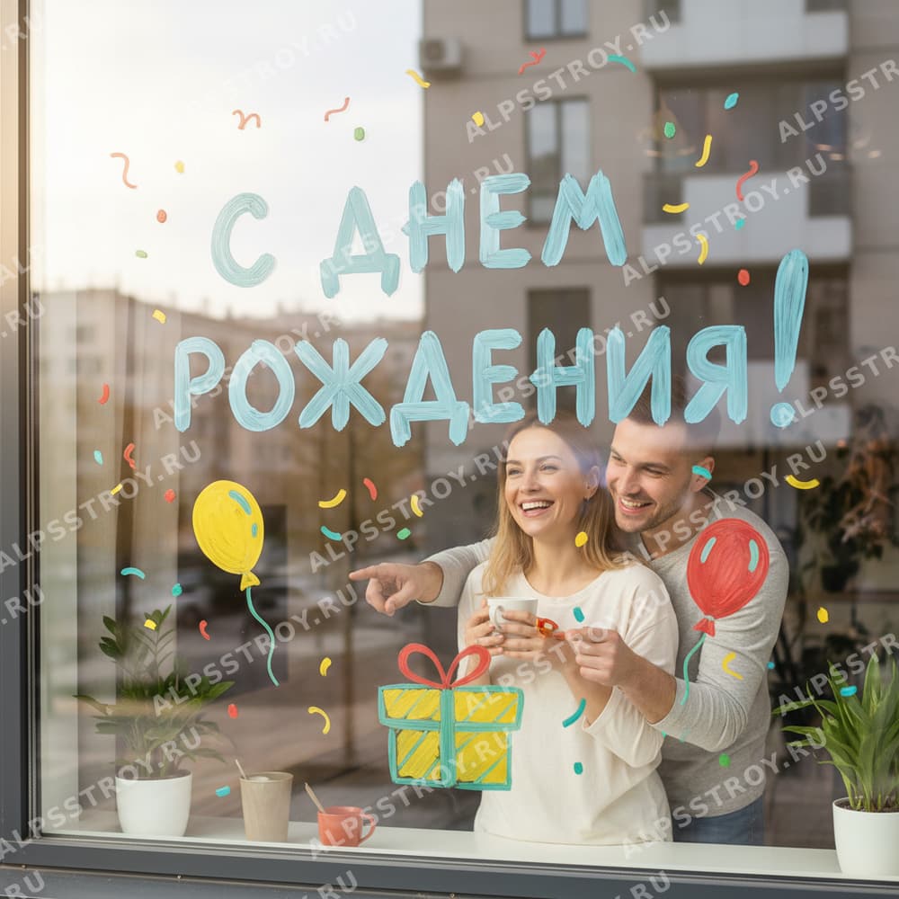 Поздравление в окно