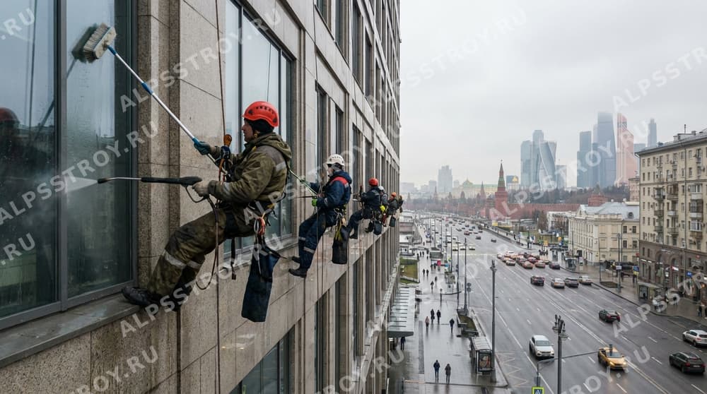 Как проходит процесс очистки фасадов?