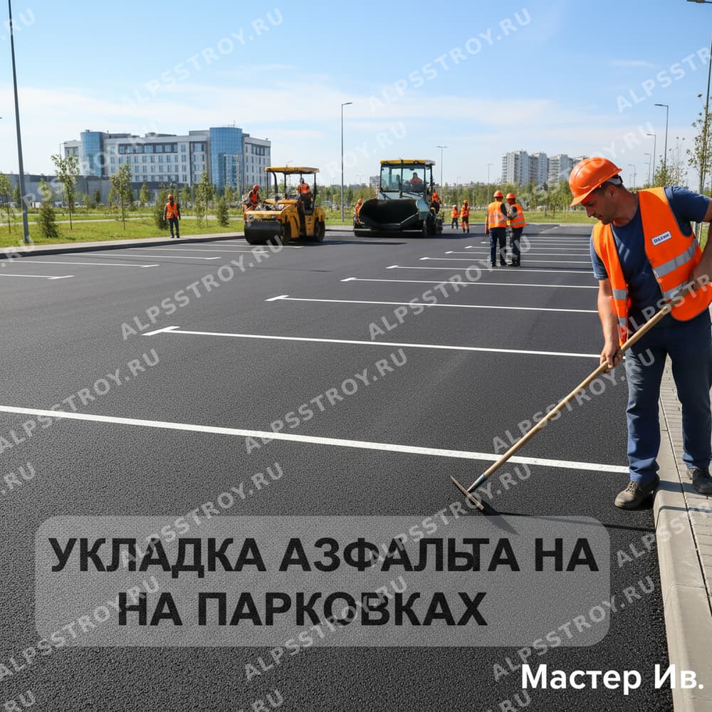 Укладка асфальта на парковках