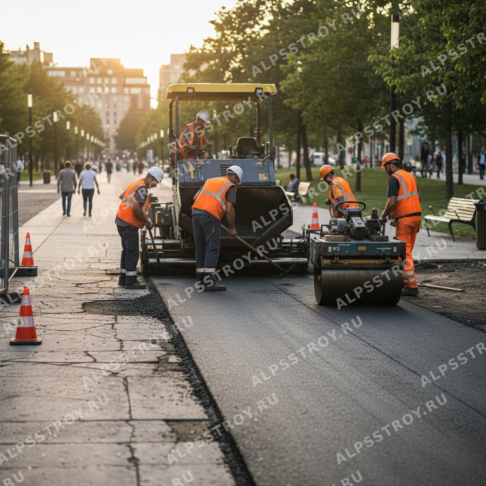 Асфальтирование тротуаров
