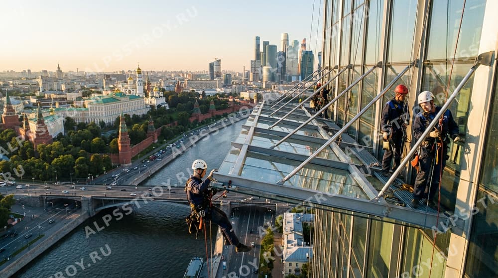 Установка козырьков над входами