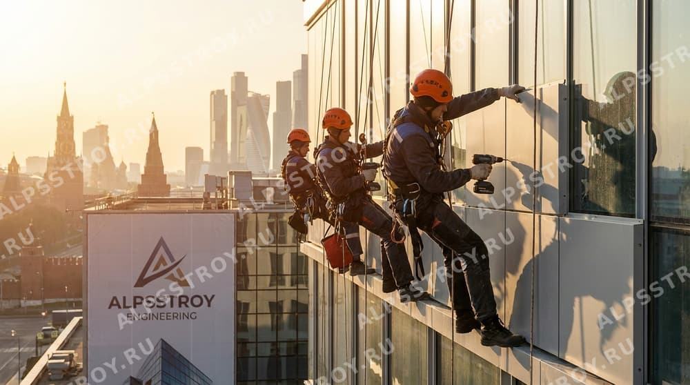 Монтаж систем вентилируемого фасада