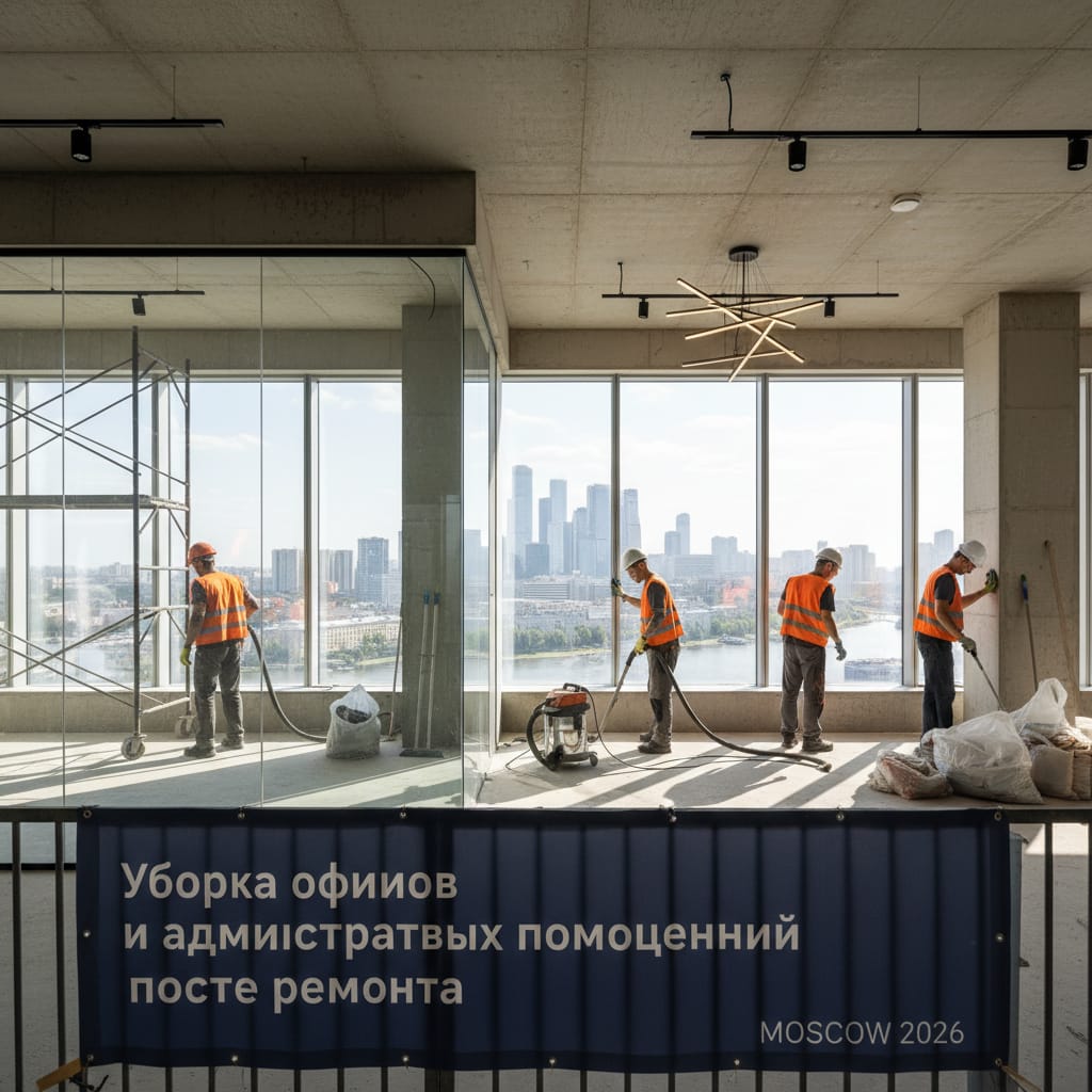 Уборка офисов и административных помещений после ремонта