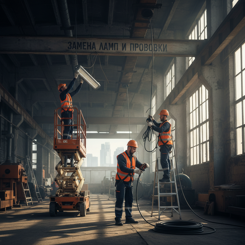 Замена ламп и проводки