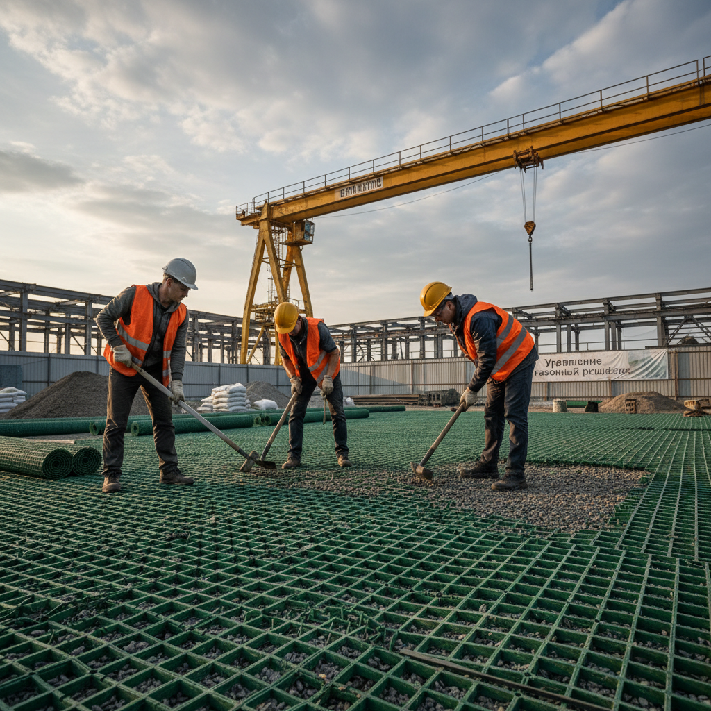 Укрепление газонных решёток