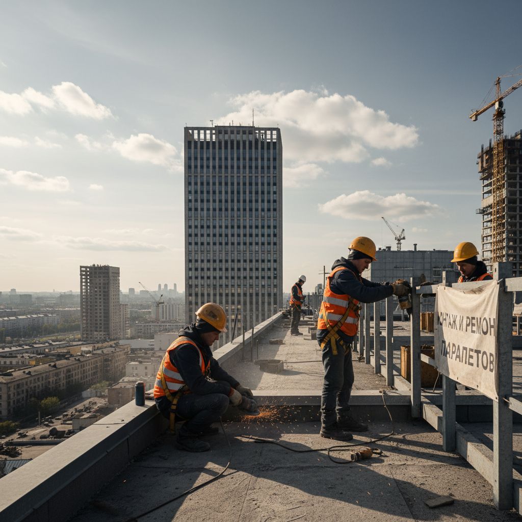 Монтаж и ремонт парапетов