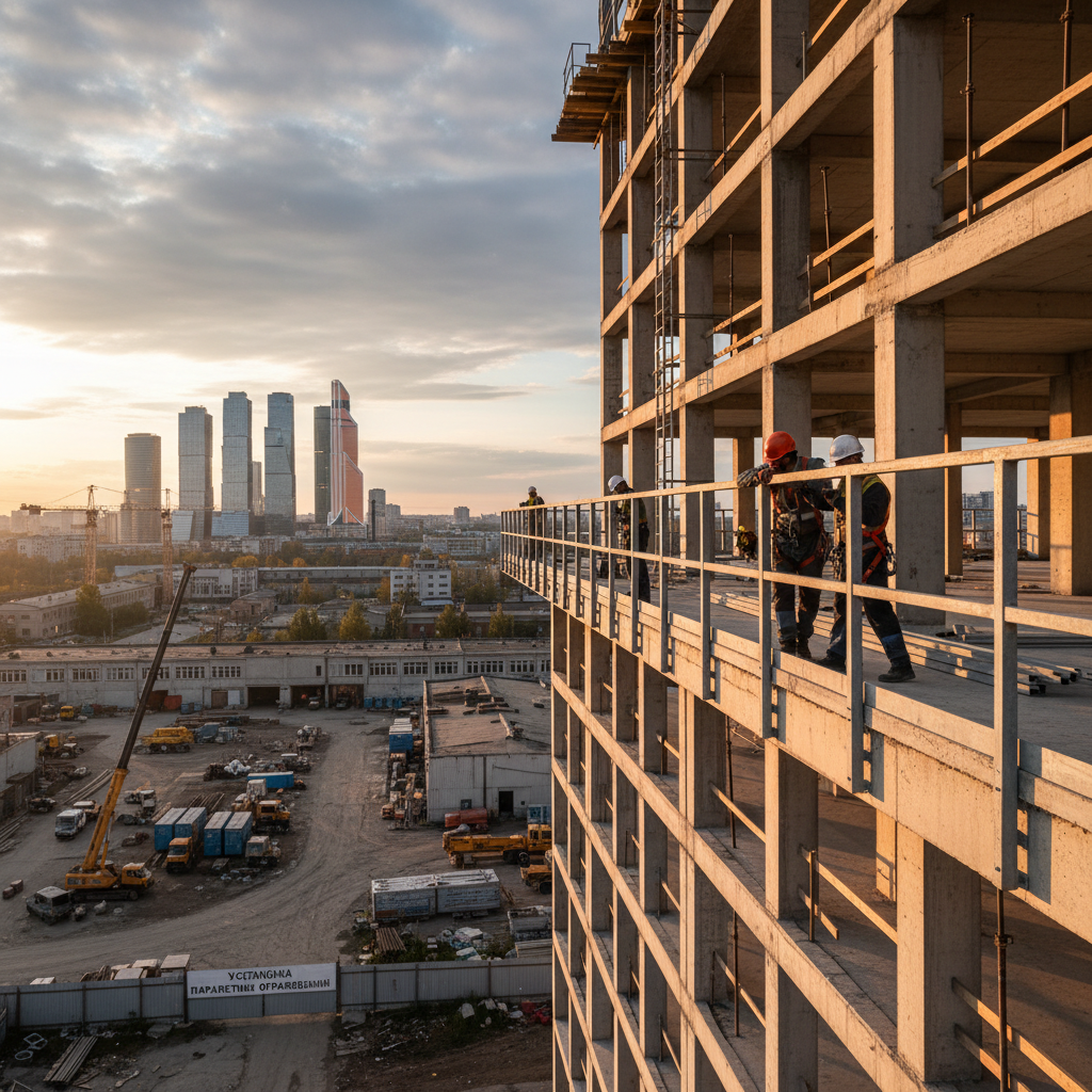Установка парапетных ограждений