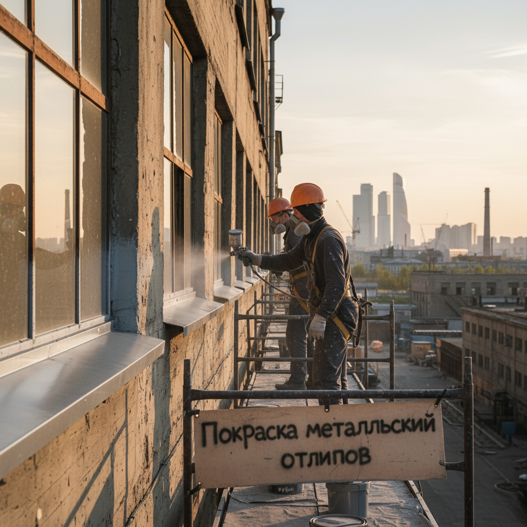 Покраска металлических отливов