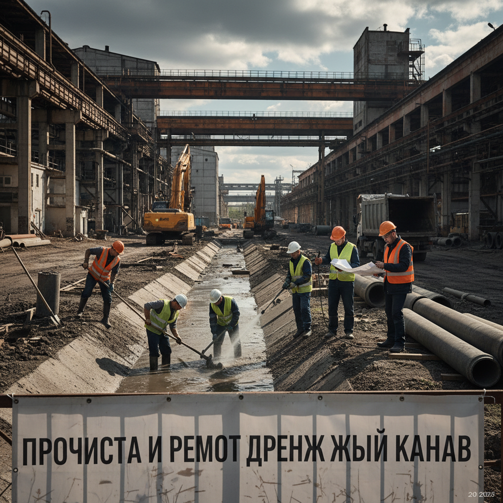 Прочистка и ремонт дренажных канав