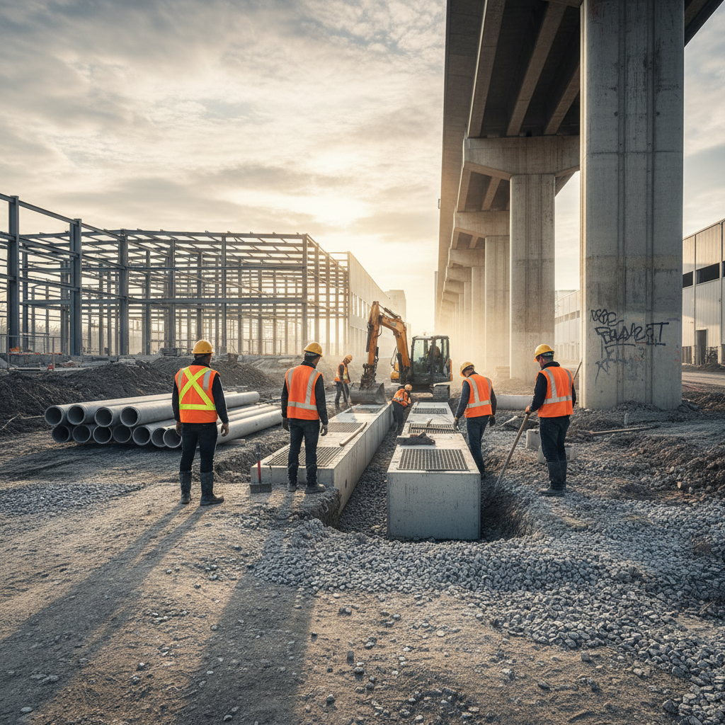 Устройство линейного дренажа