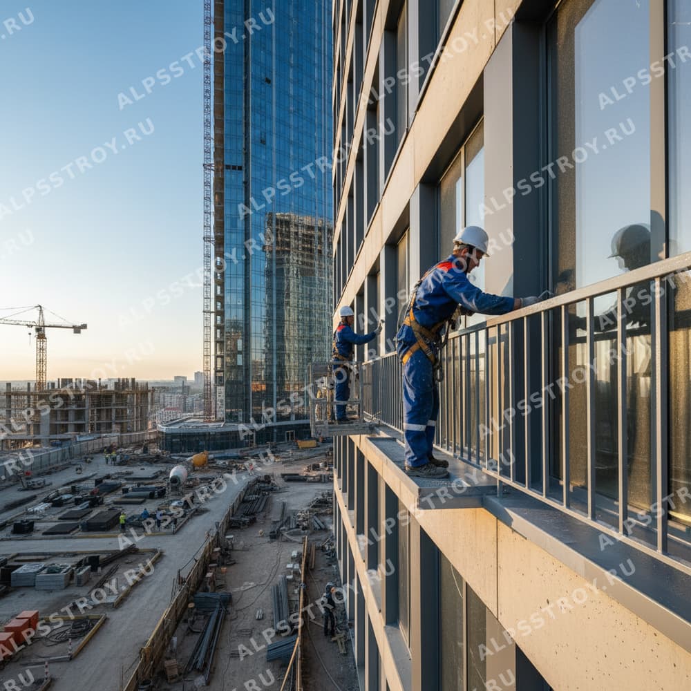 Покраска парапетных решёток
