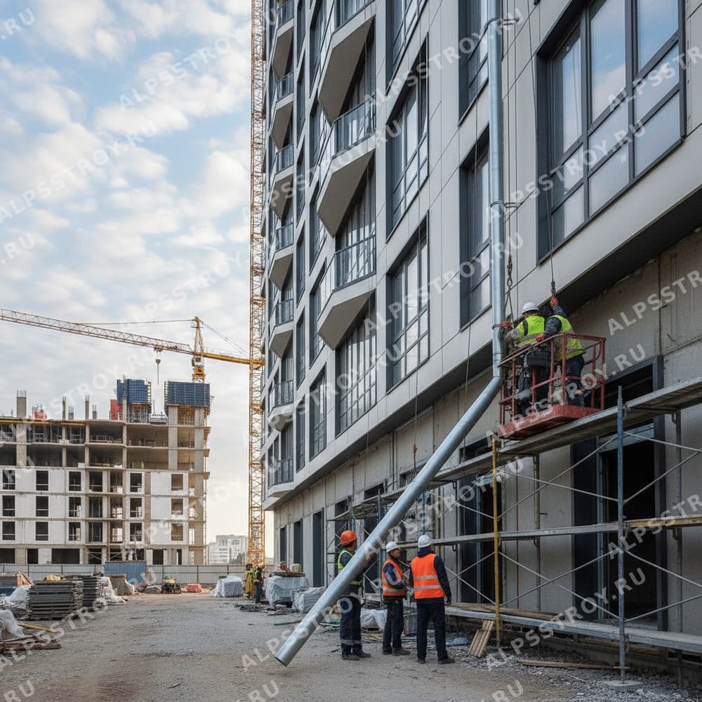 Установка новых водосточных труб