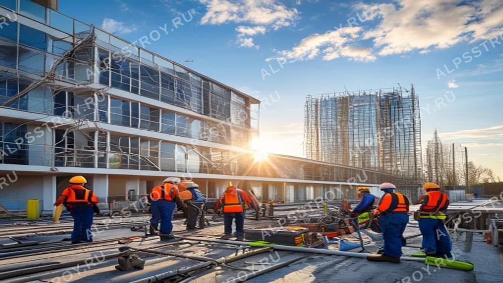 Установка опорных конструкций