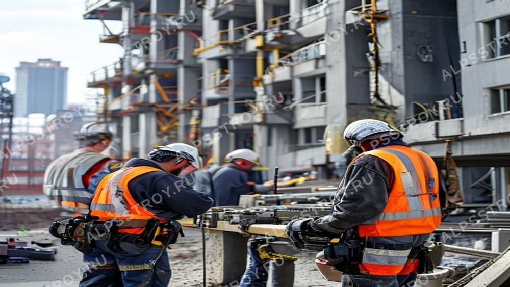 Установка крепёжных профилей и анкерных систем
