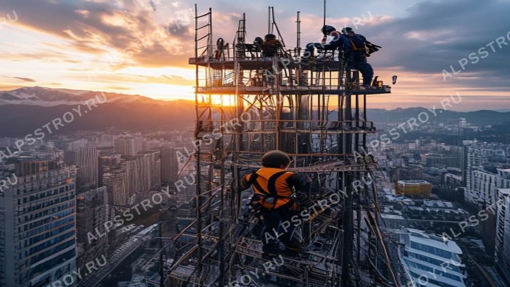 Установка стеклянных лестниц