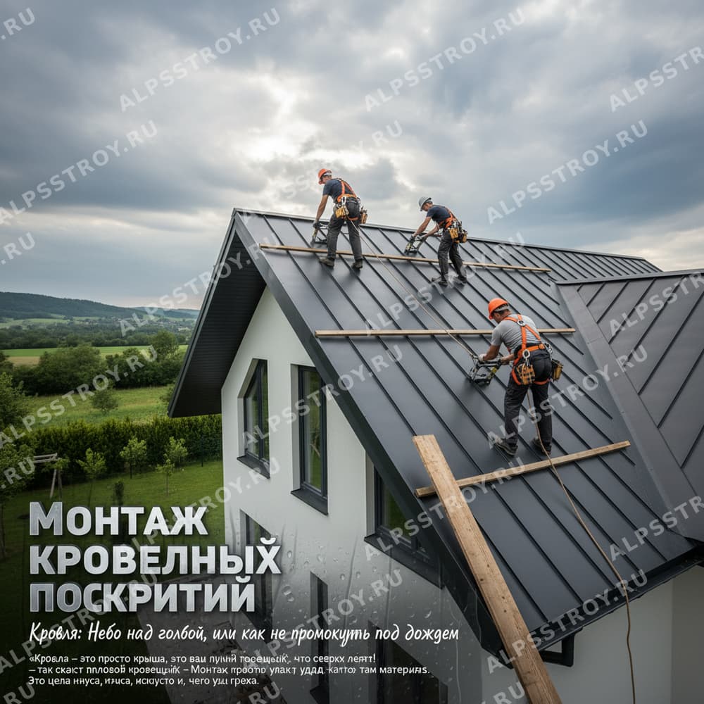 Монтаж кровельных покрытий