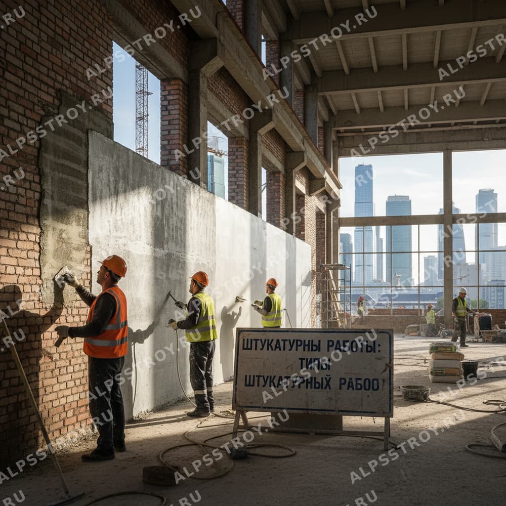 Типы штукатурных работ