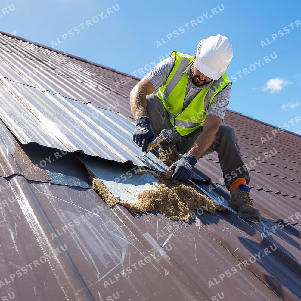 Виды ремонта покрытия из профнастила