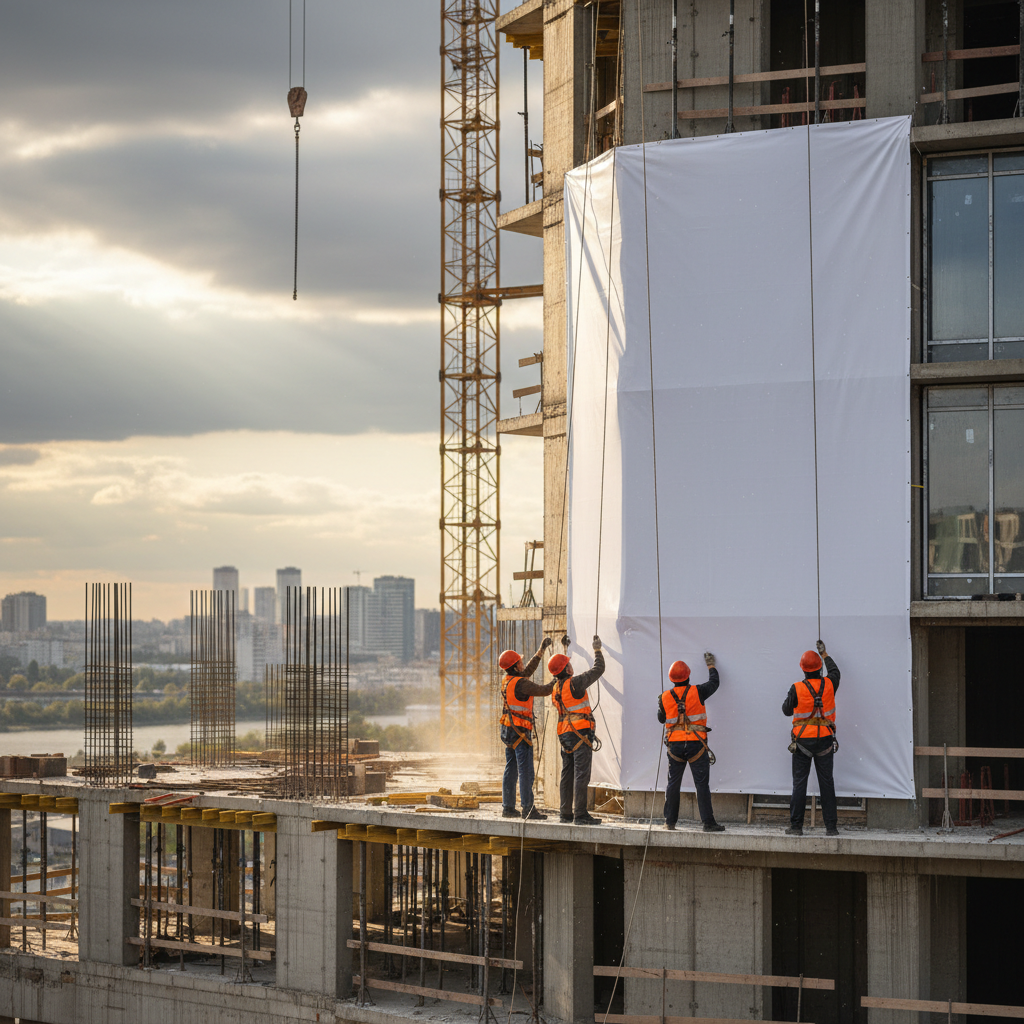 Установка баннеров в городе