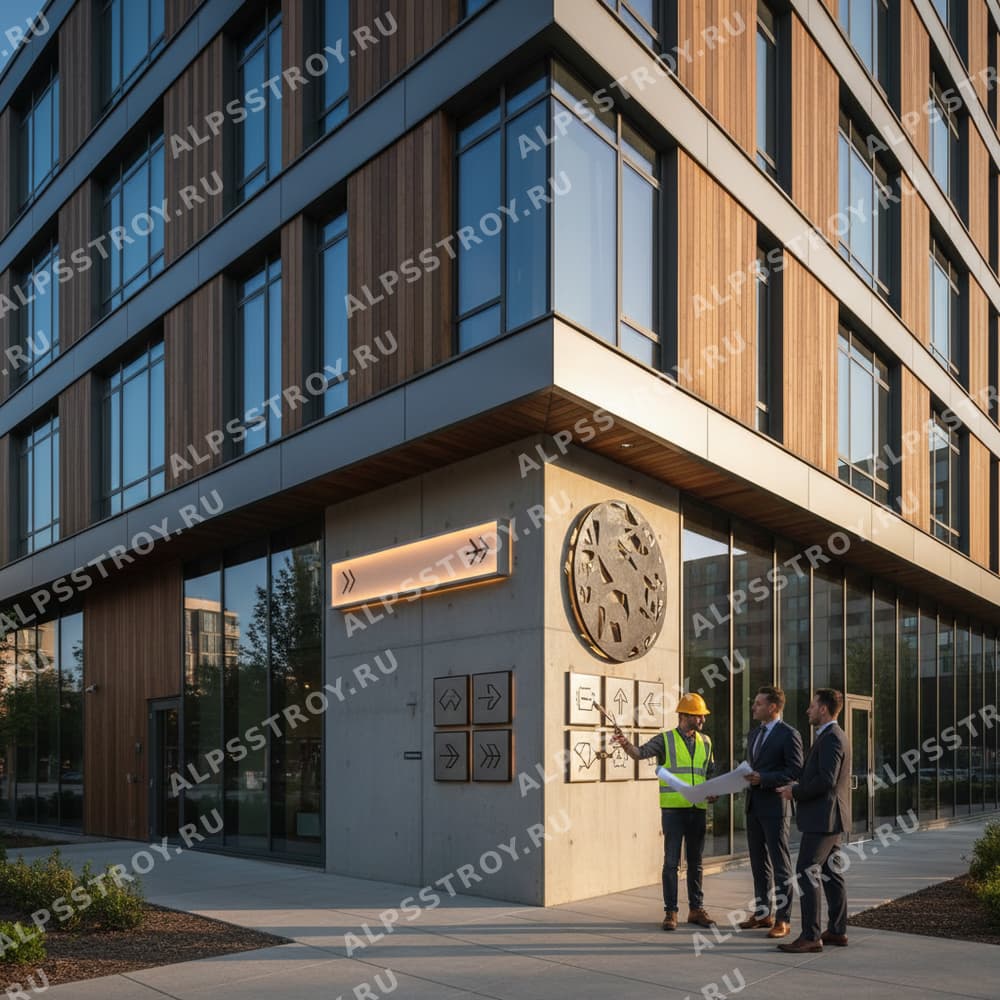 Наружное оформление зданий: вывески и указатели