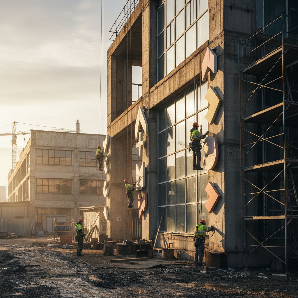 Наружное оформление зданий: вывески и указатели