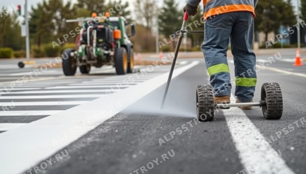 Разметка парковочных мест и дорожек