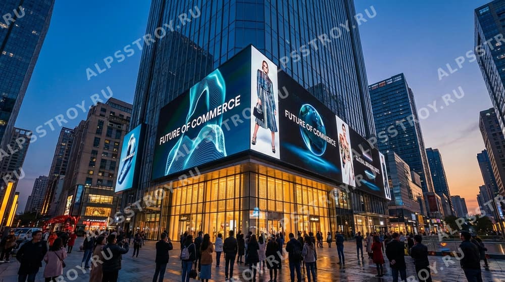 Реклама на фасадах зданий: преимущества и варианты размещения