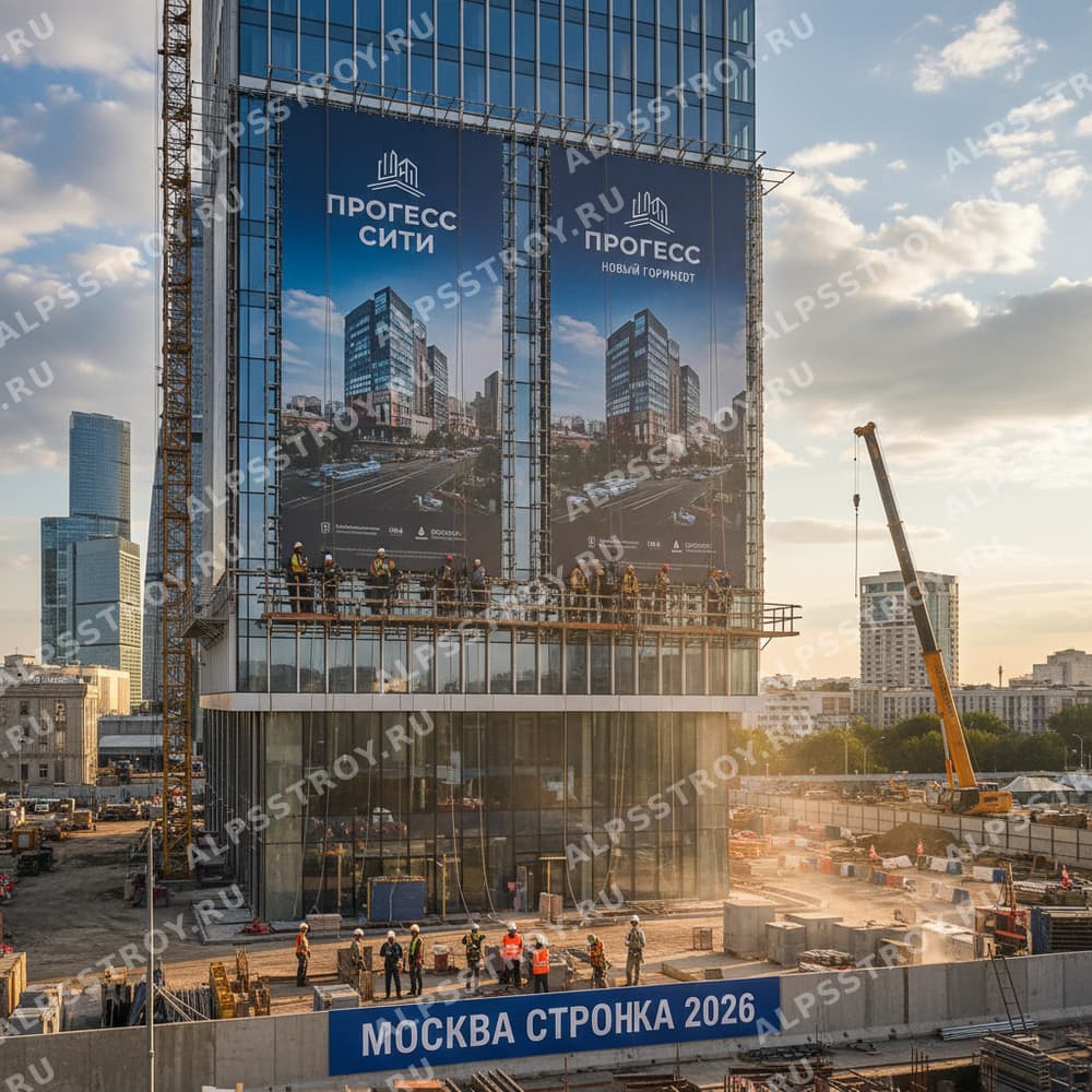 Установка баннеров в городе