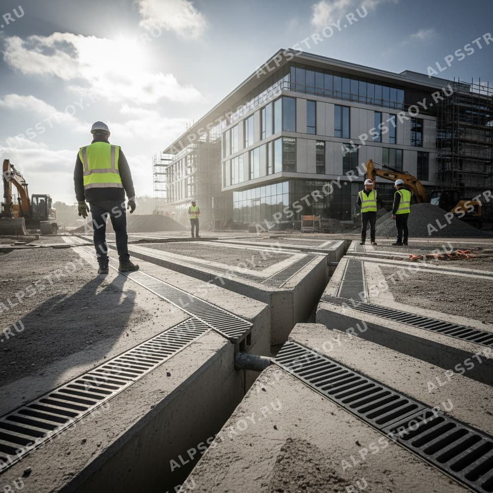 Устройство линейного дренажа